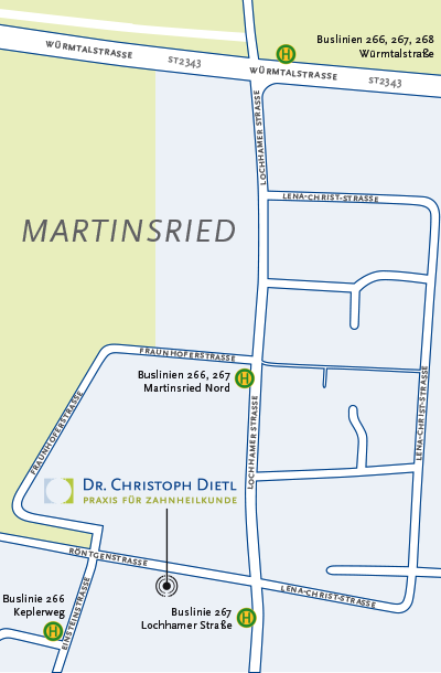 Anfahrt Zahnarzt-Praxis Dr. Dietl